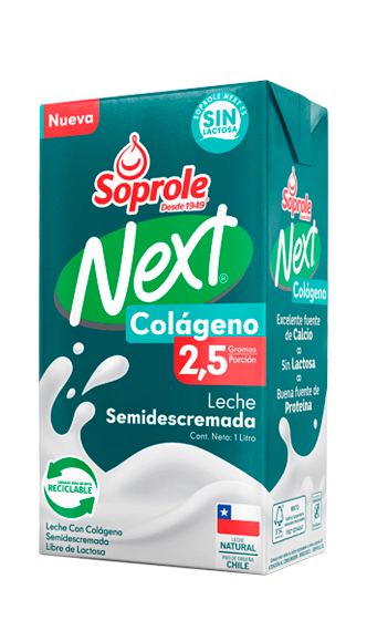 Leche Next Semidescremada con Colágeno 1L